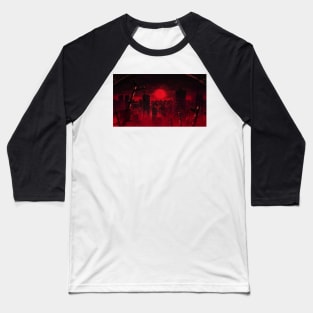 Dystopian Future Anime Poster Baseball T-Shirt